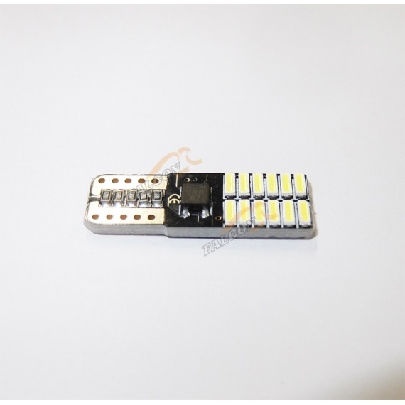 Светодиод 12V Т10 (б/ц) (LEDFOOT) W5W белые Canbus 7000K (габарит)