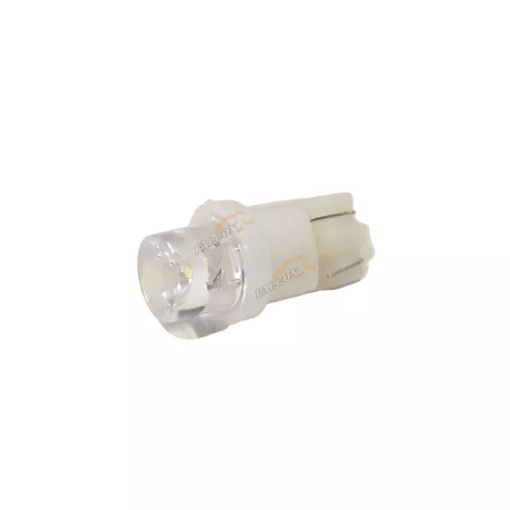 Светодиод 12V Т10W (MEGAPOWER) (W2,1x9,5d) 1 LED CONCAVE WHITE 6000K 10лм