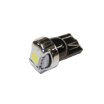 Светодиод 12V Т10W (MEGAPOWER) (W2,1x9,5d) 1 SMD 5050 WHITE 6000K 20лм OLD