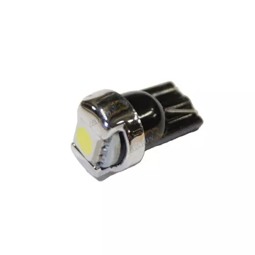 Светодиод 12V Т10W (MEGAPOWER) (W2,1x9,5d) 1 SMD 5050 WHITE 6000K 20лм OLD
