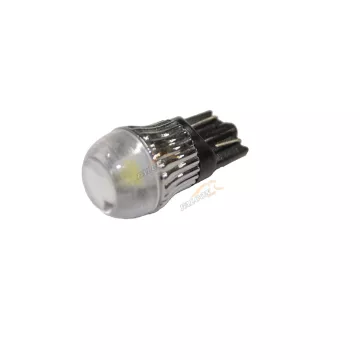 Светодиод 12V Т10W (MEGAPOWER) (W2,1x9,5d) 1 SMD 5050 WHITE 6000K 20лм