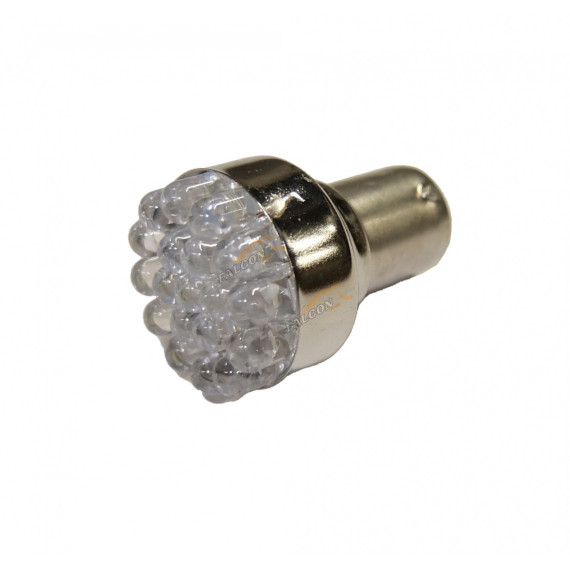 Светодиод 24V P21W (MEGAPOWER) (BA15s) 19 LED WHITE 6000K 133лм