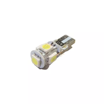 Светодиод 24V T10W (MEGAPOWER) (W2,1*9,5d) 5 SMD 5050 WHITE 6000K с блок-м ошибок CANbus 100лм