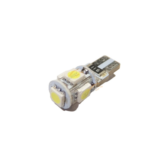 Светодиод 24V T10W (MEGAPOWER) (W2,1*9,5d) 5 SMD 5050 WHITE 6000K с блок-м ошибок CANbus 100лм