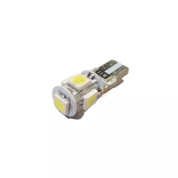 Светодиод 24V T10W (MEGAPOWER) (W2,1*9,5d) 5 SMD 5050 WHITE 6000K с блок-м ошибок CANbus 100лм
