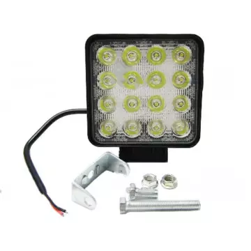 Фара светодиодная доп. света 12-24V 16SMD 48W квадрат ДИАЛУЧ(направленный свет)