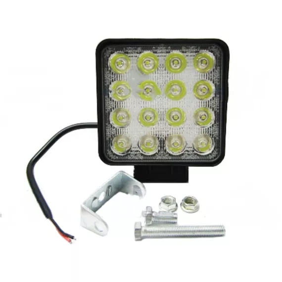 Фара светодиодная доп. света 12-24V 16SMD 48W квадрат ДИАЛУЧ(направленный свет)