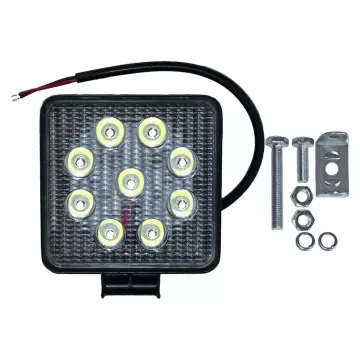 Фара светодиодная доп. света 12-24V 9SMD 27W квадрат ДИАЛУЧ(направленный свет)