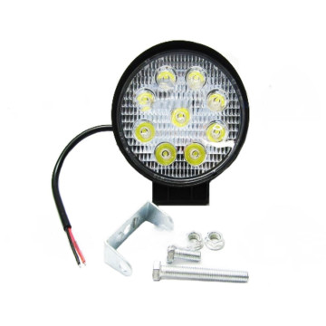 Фара светодиодная доп. света 12-24V 9SMD 27W круг ДИАЛУЧ (направленный свет)