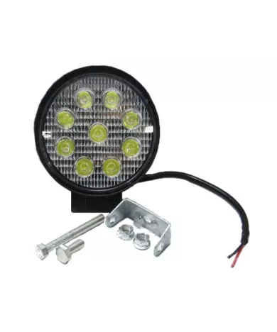 Фара светодиодная доп. света 12-24V 9SMD 27W круг ДИАЛУЧ (рассянный свет)