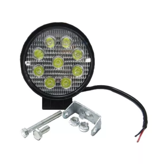 Фара светодиодная доп. света 12-24V 9SMD 27W круг ДИАЛУЧ (рассянный свет)
