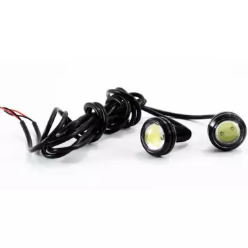 Ходовые огни DRL-YY-3W (Орион) мет. корп. 1 яркий диод. круг. точечный. к-т 2шт
