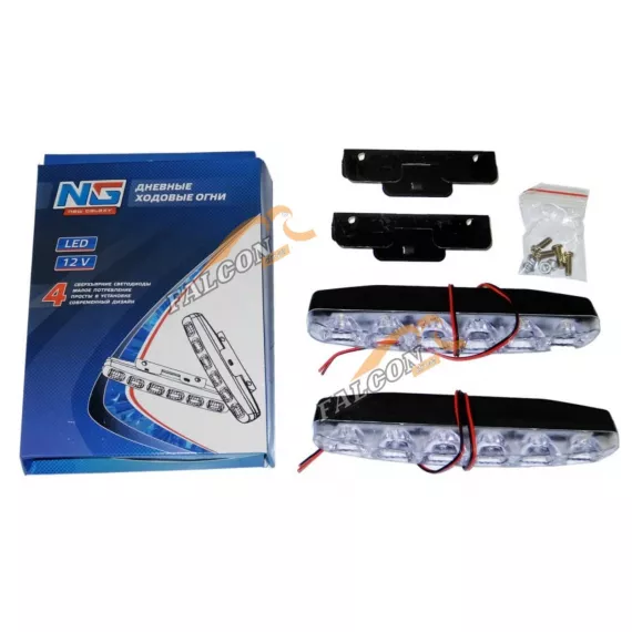 Ходовые огни пластик (NEW GALAXY) 2*6LED*0,8 W 155 702-104