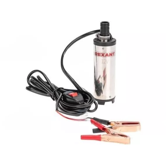 Насос перекачки топлива 12V, 12,5л/мин, без фильтра, 38мм REXANT