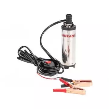Насос перекачки топлива 12V, 12,5л/мин, без фильтра, 38мм REXANT