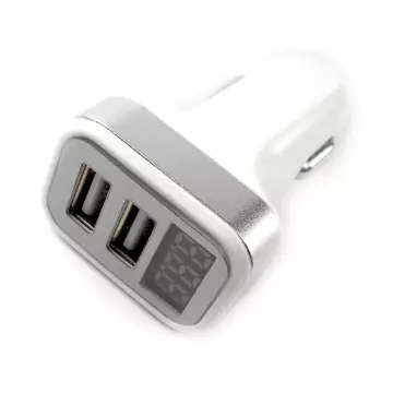 Вольтметр в прикуриватель + 2 USB (1000+2100mA)