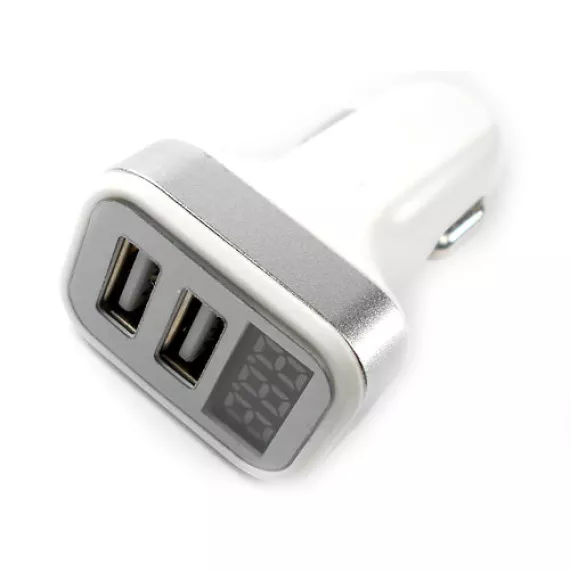 Вольтметр в прикуриватель + 2 USB (1000+2100mA)