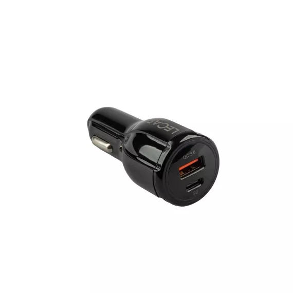 Зарядка "Адаптер USB в прикуриватель" (Лада-Имидж LECAR) 1хType C + 1хUSB 2.1А