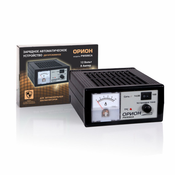 ЗУ 12V, 0-6А (Орион) РЯЗАНЬ PW 506CA, автомат, стрел. индик. регул