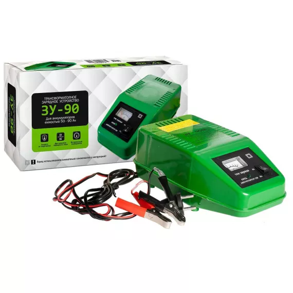 ЗУ 12V, 4А-8А, 50-90 А/ч (Оборонприбор) ЗУ-90, стрел. индик.