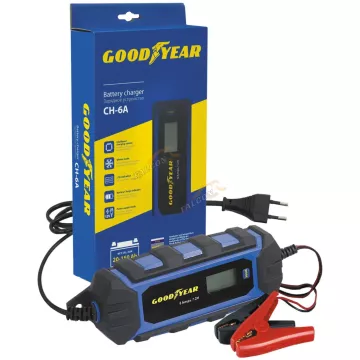 ЗУ 6/12V, 6А, 20-150А/ч (GoodYear) CH6A, дисплей, автомат, импульсное