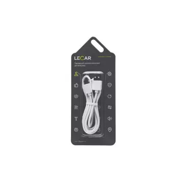 Кабель USB Type-C (LECAR) белый универсальный датакабель