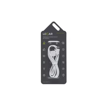 Кабель USB для IPhone 5/6/7/8/X (LECAR) белый универсальный датакабель