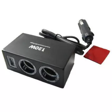 Разветвитель прикуривателя 2-ной.+1-USB на проводе