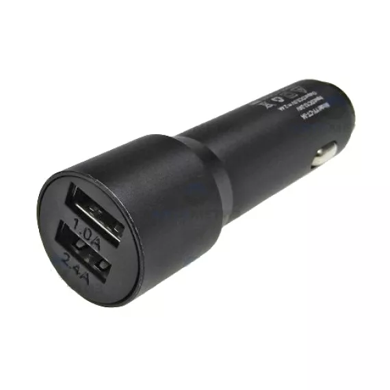 Разъём "Штекер" прикуривателя под 2 USB 1000mA,2400mA (чёрный)