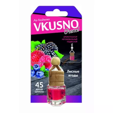 Ароматизатор подвес жидкий (FRESHCO) "Vkusno" Лесные ягоды AR1VB004 дерево+стекло
