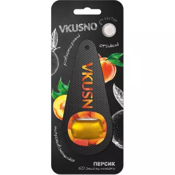 Ароматизатор подвес жидкий (FRESHCO) мембранный "Vkusno" Персик