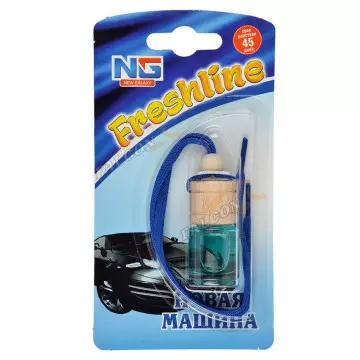 Ароматизатор подвес жидкий (NEW GALAXY) Новая машина Бутылочка (дерево+стекло) FRESHLINE