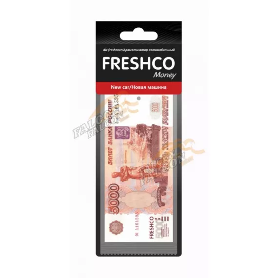 Ароматизатор подвес картон 5000р (FRESHCO) Новая машина RU5004
