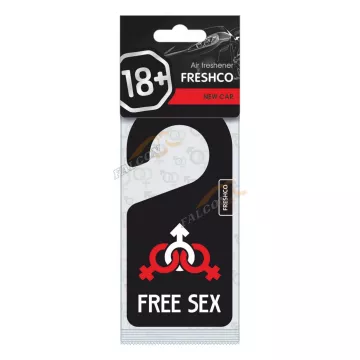 Ароматизатор подвес картон (FRESHCO) "18+" Новая машина AR1VM070
