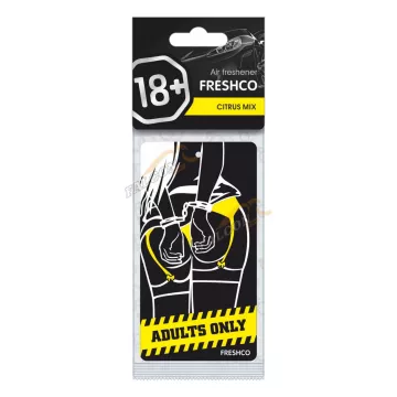 Ароматизатор подвес картон (FRESHCO) "18+" Цитрусовый микс AR1VM030