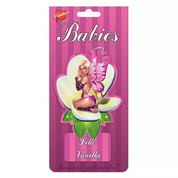 Ароматизатор подвес картон (FRESHCO) "Babies Lila-Vanila " Ваниль BBS10