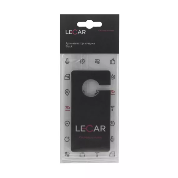 Ароматизатор подвес картон (LECAR) Черный лед крючок