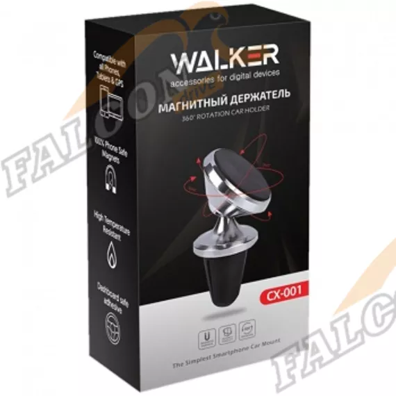 Держатель телефона (WALKER) в дефлектор, на магните 001