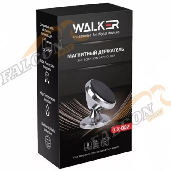 Держатель телефона (WALKER) шарнир, на панель, на магните 002