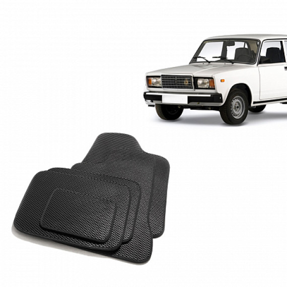 Коврики салона 2101 с перем EVA черные/окант черная.CS20