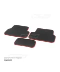 Коврики салона CHEVROLET Lanos, 2002-09 EVA,черные/окант красн. CS20