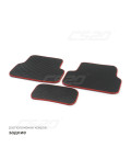 Коврики салона CHEVROLET Lanos, 2002-09 EVA,черные/окант красн. CS20