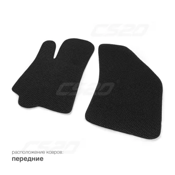 Коврики салона CHEVROLET Lanos, 2002-09 EVA,черные/окант черная.DRIVE CS20