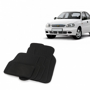 Коврики салона CHEVROLET Lanos, 2002-09 EVA,черные/окант черная.DRIVE CS20