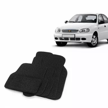 Коврики салона CHEVROLET Lanos, 2002-09 EVA,черные/окант черная.DRIVE CS20