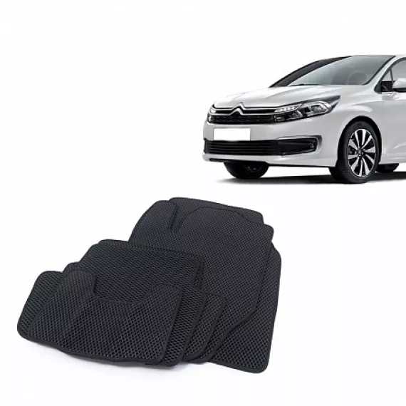 Коврики салона CITROEN C4 EVA,черные/окант черная.DRIVE CS20