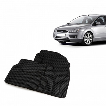 Коврики салона FORD Focus 2 (C307), 2002-11, EVA,черные/окант черная.DRIVE CS20