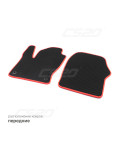 Коврики салона FORD Focus 3 (С346), 2010-18 EVA,черные/окант красн. CS20