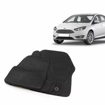 Коврики салона FORD Focus 3 (С346), 2010-18 EVA,черные/окант черная.DRIVE CS20