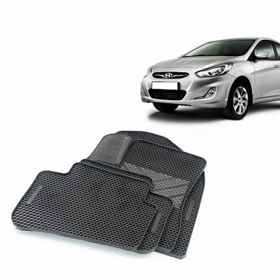 Коврики салона HYUNDAI Solaris с бортами, с 2010 EVAcell PROFI CS20